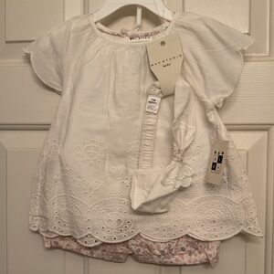Max Studio Baby Girl short Set w/matching headband